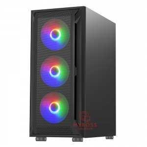Vỏ Case KENOO ESPORT AF302-3F - Black (3 Fan RGB)