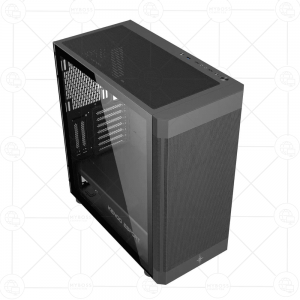 Vỏ Case KENOO ESPORT AF100 - 3F - Black (Tặng 3 Fan LED RGB)