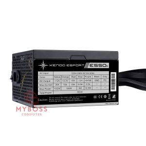 Nguồn KENOO ESPORT E550 - 550W (85% EFFICIENCY/ Active PFC/ Single Rail)