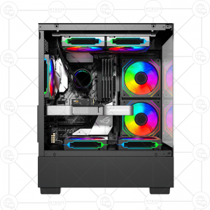 Vỏ Case CENTAUR TIMBER - Black (Tặng 3 Fan RGB)
