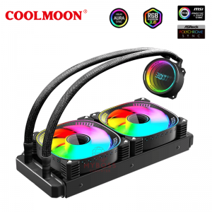 Tản Nhiệt Nước AIO Coolmoon TY1 IM240 ARGB - Black (Màn Hình LCD Hiện Thị Nhiệt Độ)