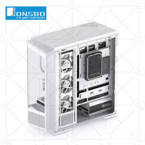 Vỏ Case Jonsbo D400 White - ATX (No Fan)