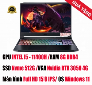 Laptop Acer Nitro 5 Eagle AN515-57-54MV NH.QENSV.003/ i5 11400H/ RAM 8GB/ SSD 512GB/ VGA RTX 3050 4GB