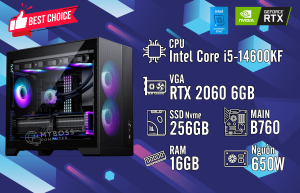 Bộ PC I5-14600KF/ Ram 16G/ SSD Nvme 256G/ VGA RTX 2060 6G