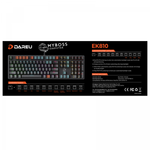 Bàn phím cơ DareU EK810 - Black MULTI-LED (Red Switch)