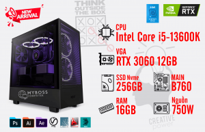 Bộ PC I5-13600K/ Ram 16G/ SSD Nvme 256G/ VGA RTX 3060 12GB