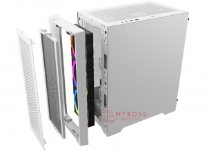 Vỏ Case KENOO ESPORT M500 3F - White (3 Fan RGB)
