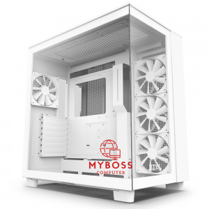 Vỏ Case NZXT H9 Flow - White/ Được Lắp Sẵn 4 Fan Ko Led