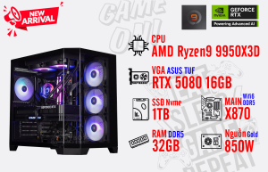 Bộ PC AMD Ryzen 9 9950X3D/ RAM 32G DDR5/ SSD Nvme 1TB/ VGA RTX 5080 16GB