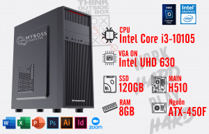 BỘ PC OFFICE I3-10105 - RAM 8G - SSD 120G - VGA UHD 630