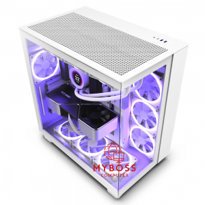 Vỏ Case NZXT H9 Flow - White/ Được Lắp Sẵn 4 Fan Ko Led