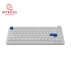 Bàn phím AKKO PC75B Plus Blue on White (Bluetooth 5.0 / Wireless 2.4Ghz / Hotswap / Foam tiêu âm / AKKO CS Jelly switch)