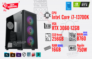 Bộ PC I7-13700K/ Ram 16G DDR5/ SSD Nvme 256G/ VGA RTX 3060 12GB