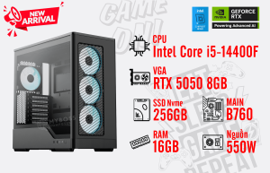 Bộ PC I5-14400F/ RAM 16GB/ SSD Nvme 256GB/ VGA RTX 5050 8GB