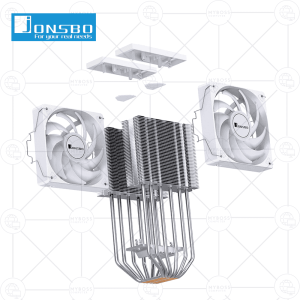 Tản nhiệt CPU Jonsbo CR-3000E ARGB - White/ Dual Tháp