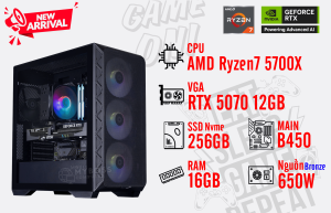 Bộ PC AMD Ryzen 7 5700X/ RAM 16GB/ SSD Nvme 256GB/ VGA RX 5070 12GB