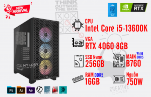Bộ PC I5-13600K/ Ram 16G DDR5/ SSD Nvme 256G/ VGA RTX 4060 8GB