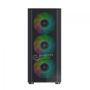 Vỏ Case KENOO ESPORT EM700 - 3F - Black (Tặng 3 Fan LED RGB)