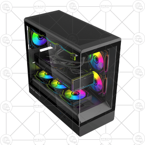 Vỏ Case KENOO ESPORT AK420 - Black (ATX, Tặng 3 Fan Led RGB)