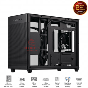 Vỏ Case MicroATX ASUS Prime AP201 TG/ Mặt Kính - Black