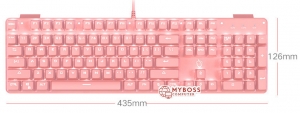 Bàn phím cợ HJK901 Pink/ Full Size Blue SW