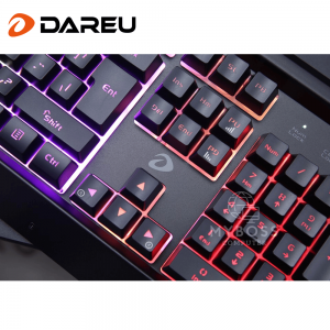 Bàn Phím Giả Cơ DareU LK145 USB Black - LED Rainbow