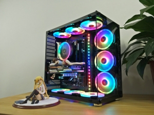 Kit Fan CooLmoon V2 Led Rainbow RGB ( 3 fan +  Hud + điều khiển )