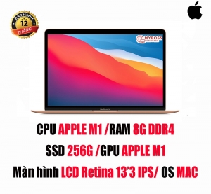 Laptop Apple Macbook Air 13 (MGND3SA/A) Apple M1/ 8GB RAM/ SSD 256GB/ 13.3in IPS/ Mac OS/ Màu vàng