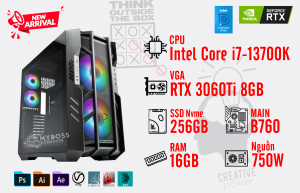 Bộ PC I7-13700K/ Ram 16G/ SSD Nvme 256G/ VGA RTX 3060Ti