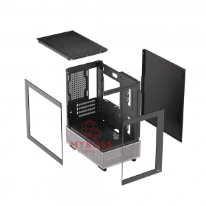 Vỏ Case MIK AETHER Gaming - Black (Tặng 3 Fan ARGB/ Chỉnh Led Qua Phần Mềm)