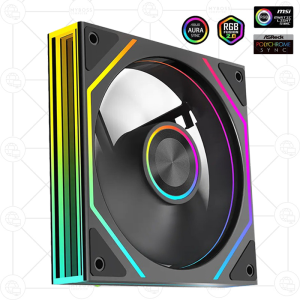 Fan Batman J8 LED ARGB, Sync Main - Đảo chiều - Black