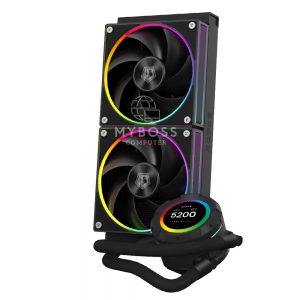 Tản Nhiệt Nước AIO ID-COOLING SPACE SL240 - Black (Màn Hình LCD Hiển Thị Thông Số)