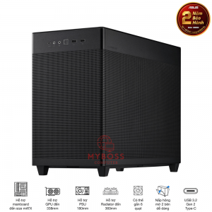 Vỏ Case MicroATX ASUS Prime AP201 TG/ Mặt Kính - Black