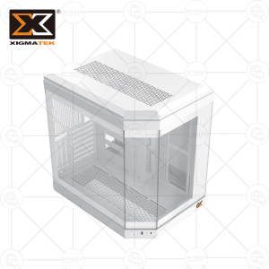 Vỏ Case XIGMATEK ALPHA CUBI ARTIC - White (Tặng 3 Fan ARGB/ Chỉnh Led Qua Phần Mềm)