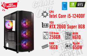 Bộ PC I5-12400F/ Ram 16G/ SSD Nvme 256G/ VGA RTX 2060 Super 8GB