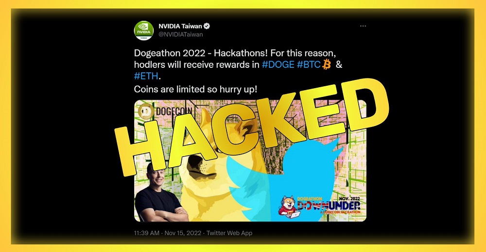 Tài khoản Twitter của NVIDIA Đài Loan bị hack để quảng cáo cho...... Dogecoin