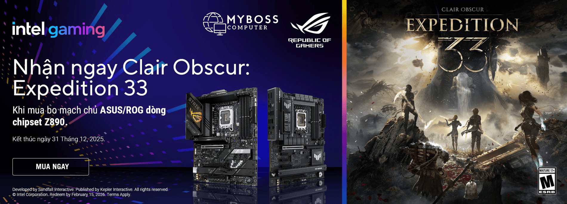 ASUS x Intel Gaming: Nhận Ngay Bom Tấn Expedition 33