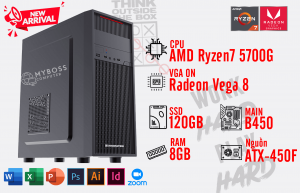 BỘ PC OFFICE AMD 5700G - RAM 8G - SSD 120G - VGA On Radeon 8