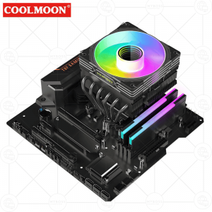 Tản nhiệt CPU Coolmoon T600 TopDown 6 Lõi Đồng ARGB - Black