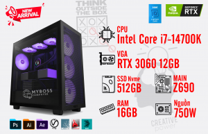 Bộ PC WORKSTATION I7-14700K/ Ram 16G/ SSD Nvme 512G/ VGA RTX 3060 12G