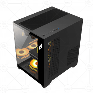 Vỏ Case EDRA ECS1503 - Black (Tặng 3 Fan RGB)