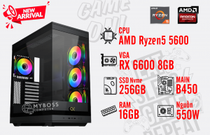 BỘ PC Ryzen 5600 Ram 16G/ SSD Nvme 256G/ VGA RX 6600 8G