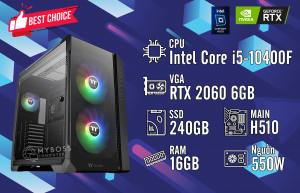 Bộ PC I5-10400F/ Ram 16G/ SSD 240G/ VGA RTX 2060 6G