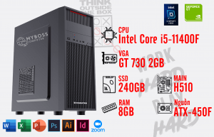 BỘ PC OFFICE I5-11400F - RAM 8G - SSD 240G - VGA GT 730 2G