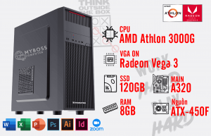 BỘ PC OFFICE AMD 3000G - RAM 8G - SSD 120G - VGA Radeon 3