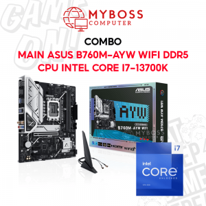 Combo Mainboard ASUS B760M-AYW WIFI DDR5 + CPU I7-13700K