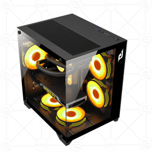 Vỏ Case EDRA ECS1503 - Black (Tặng 3 Fan RGB)