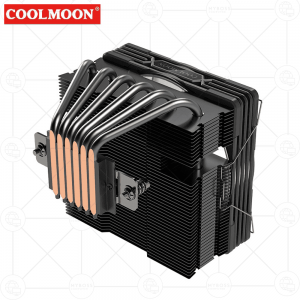 Tản nhiệt CPU Coolmoon T600 TopDown 6 Lõi Đồng ARGB - Black