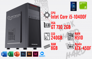 BỘ PC OFFICE I5-10400F - RAM 8G - SSD 240G - VGA GT 730 2G