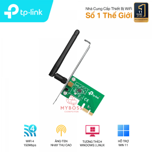Card Mạng Không Dây TP-LINK TL-WN781ND PCI-E Express/ Chuẩn N/ Tốc Độ 150Mbps/ 1 Ăng-ten Ngoài